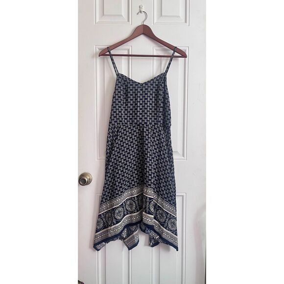 Xhilaration Dresses & Skirts - Xhiliration navy & white paisley bandana style sundress large